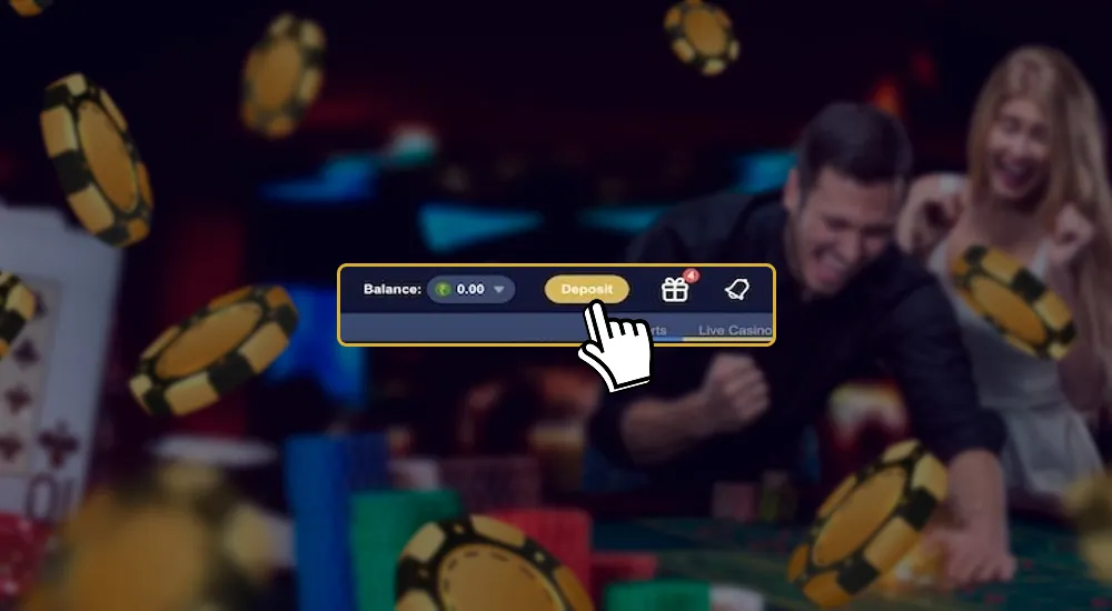 Section for depositing money.