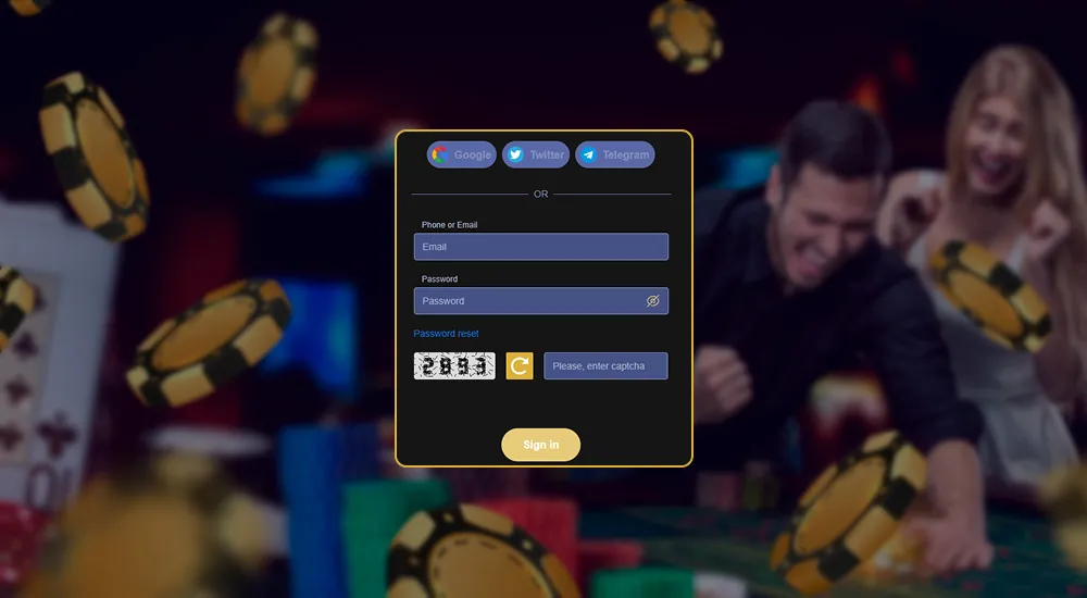 Information for logging into your account.