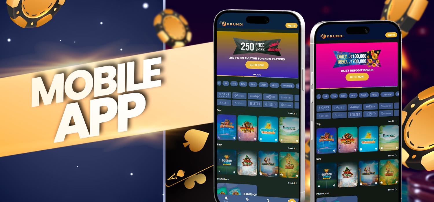 Convenient Krundi mobile app for betting.